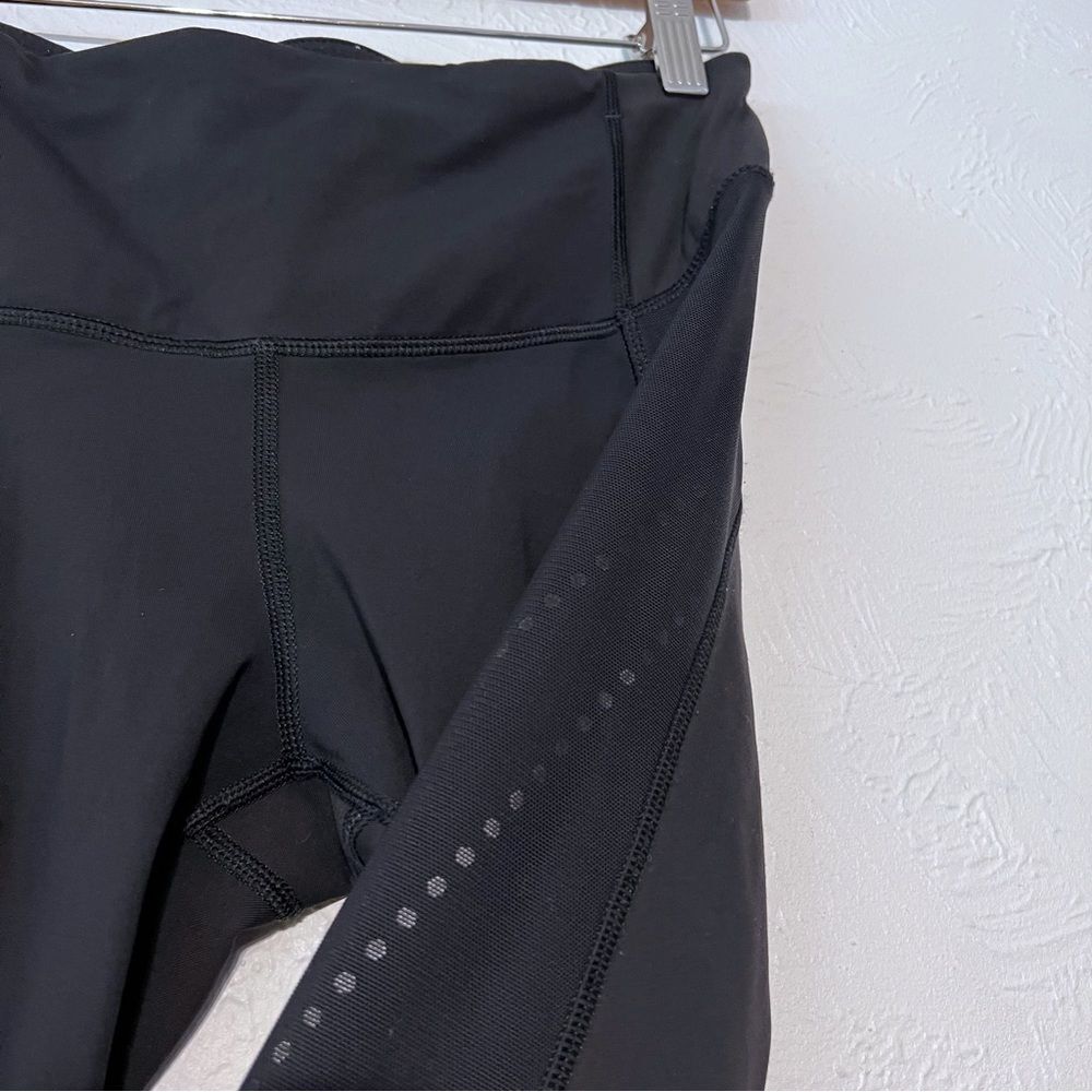 Lululemon Womens Black Mesh Capri Crop Leggings 6 - Picture 5 of 9